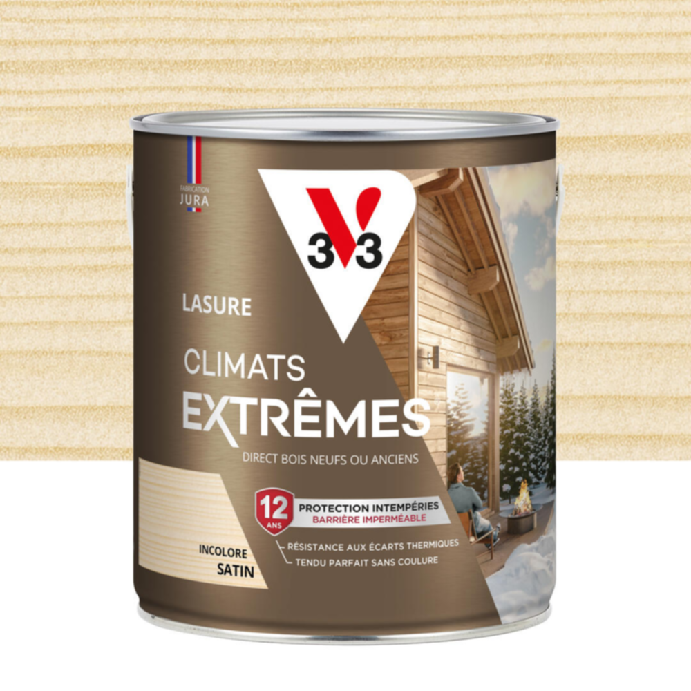 Lasure Climats Extrêmes ® 12ans incolore Satin 2,5L - V33