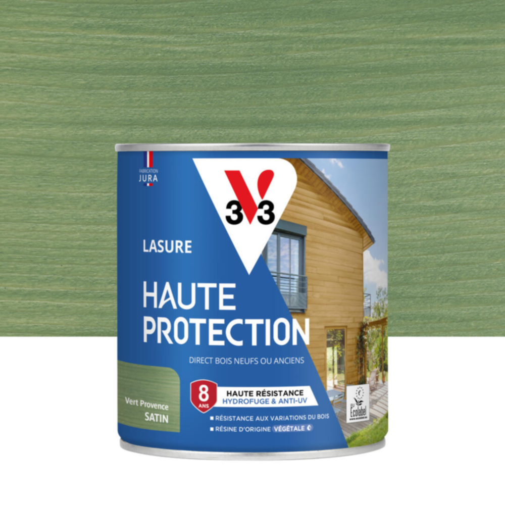 Lasure Haute Protection vert provence Satin 0,75L - V33