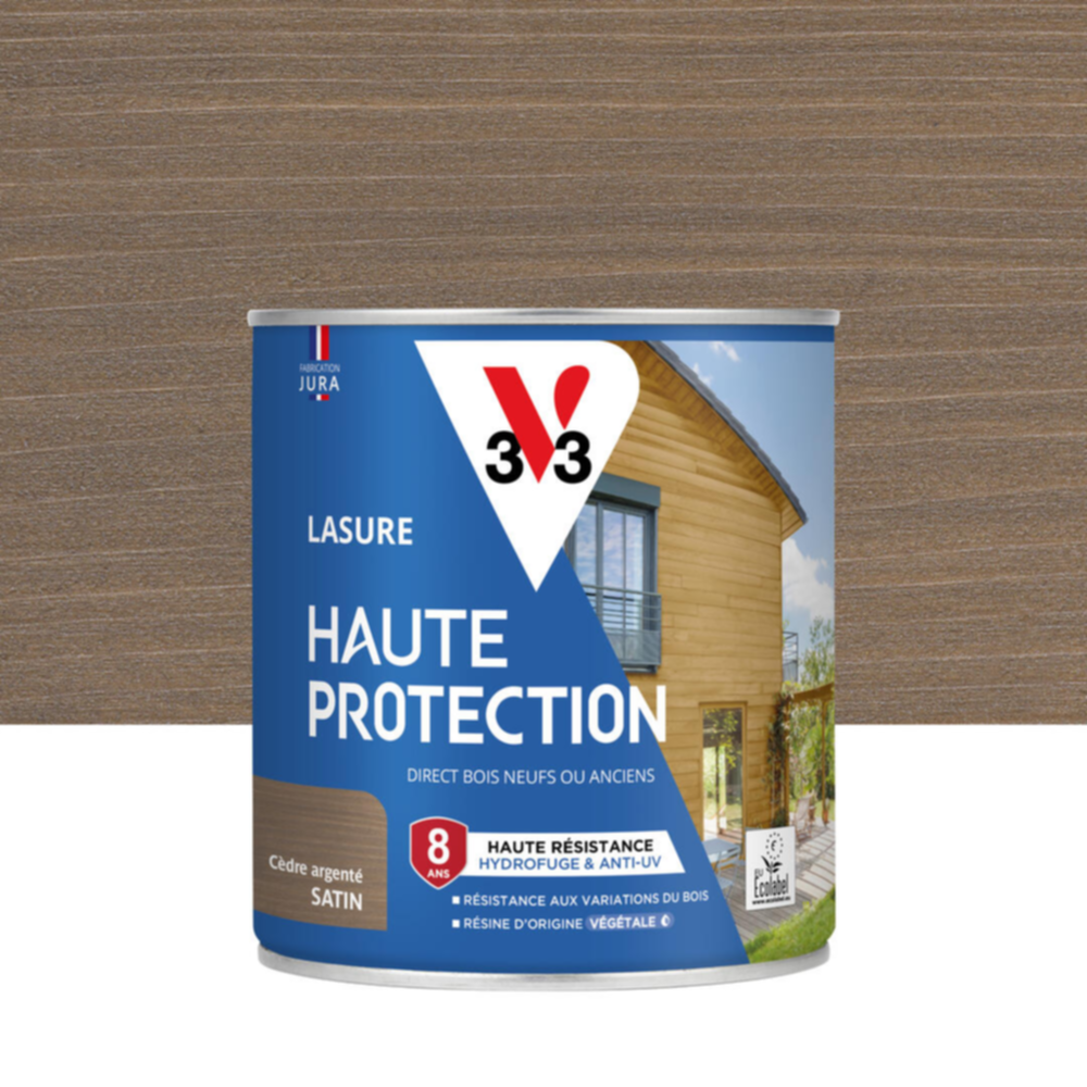 Lasure Haute Protection cèdre argenté Satin 0,75L - V33