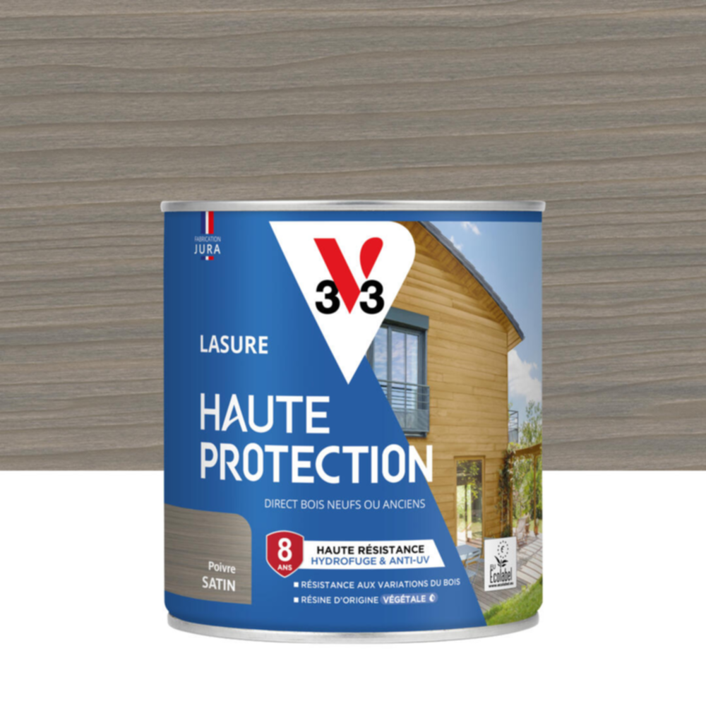 Lasure Haute Protection poivre Satin 0,75L - V33