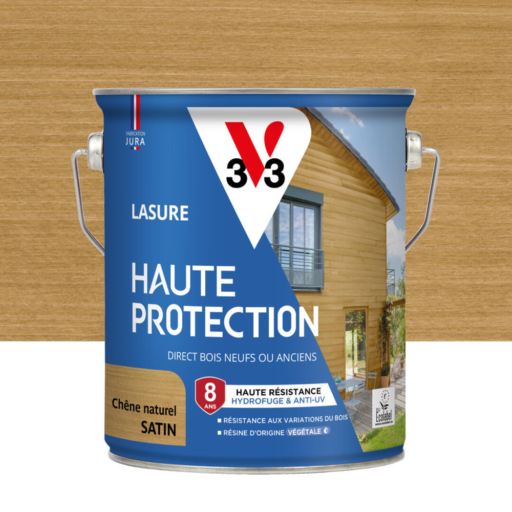 Lasure Haute Protection chêne naturel Satin 2,5L - V33