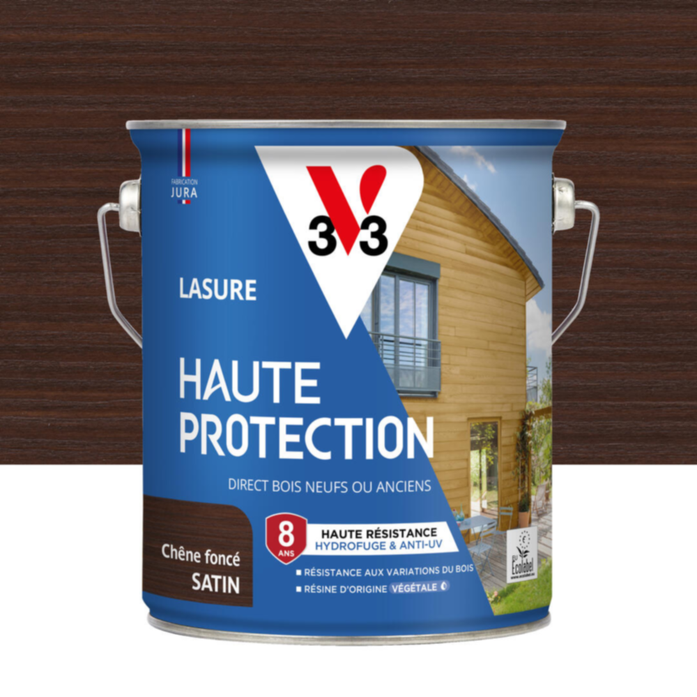 Lasure Haute Protection chêne foncé Satin 2,5L - V33