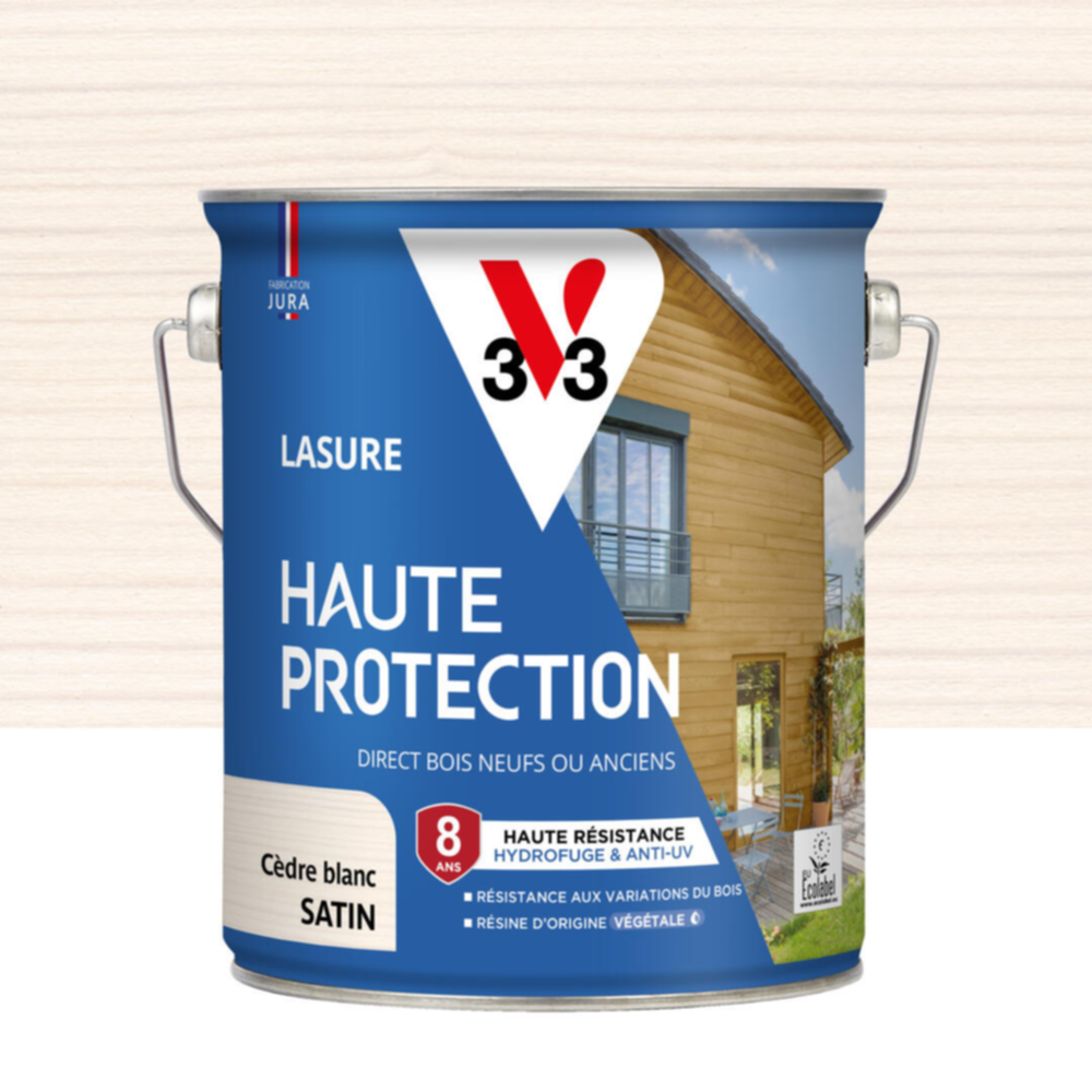 Lasure Haute Protection cèdre blanc Satin 2,5L - V33