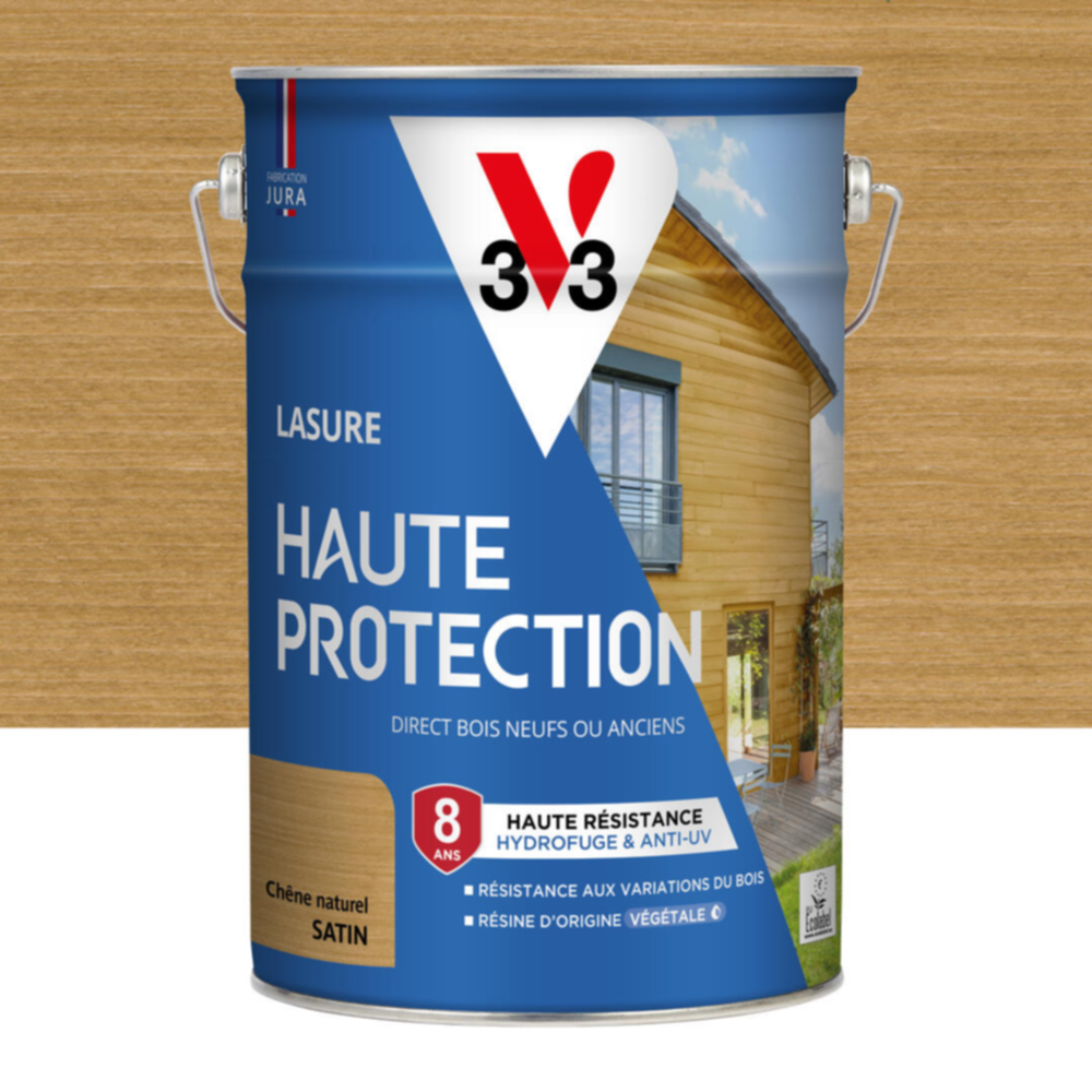 Lasure Haute Protection chêne naturel Satin 5L - V33