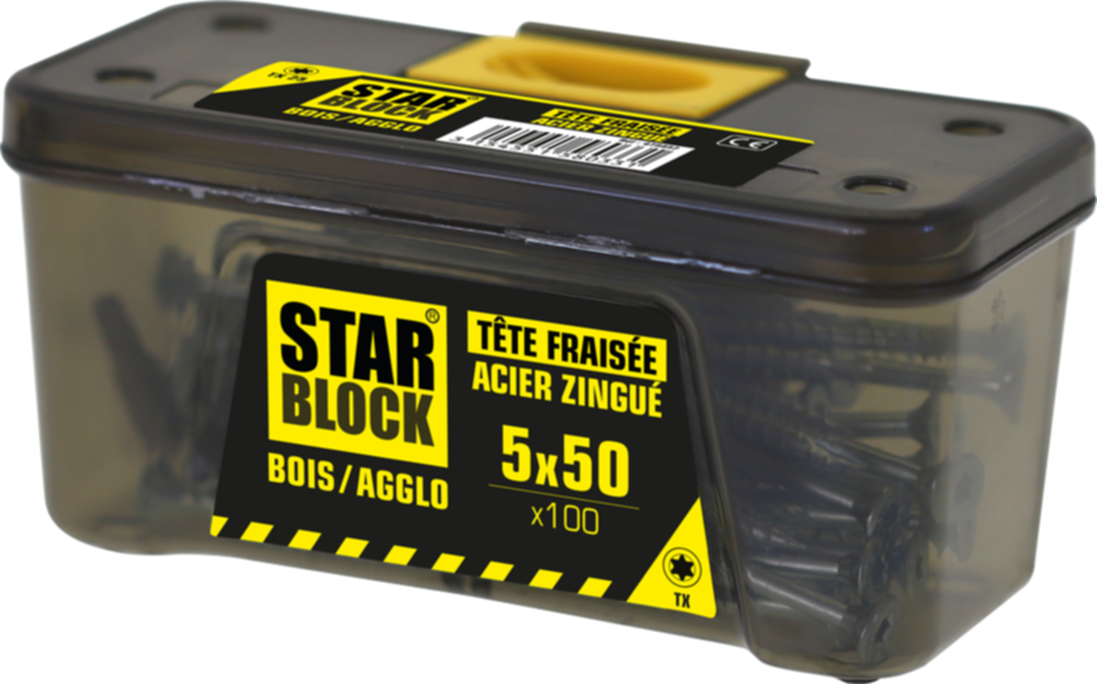 Vis bois starblock torx 5 x 50 (étui de 100)