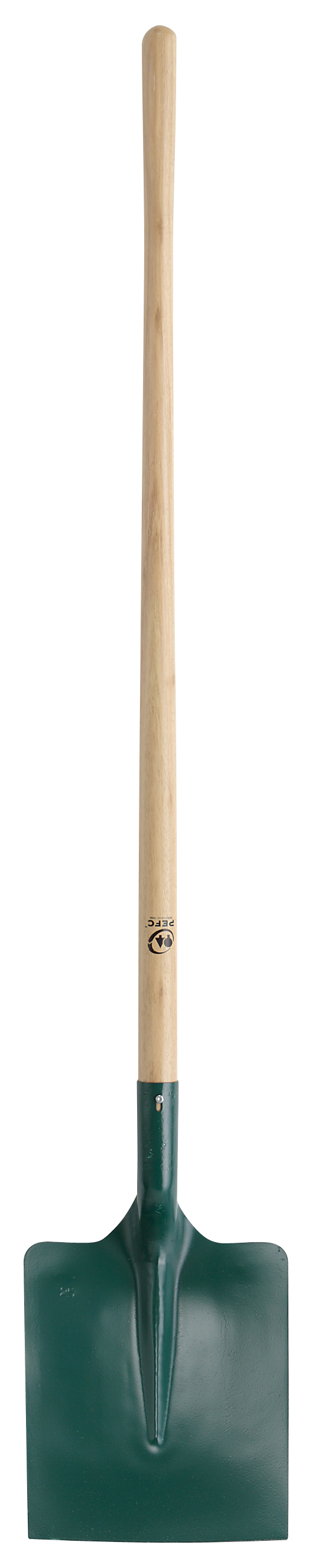 Pelle carrée tôle 25 cm manche bois 110cm