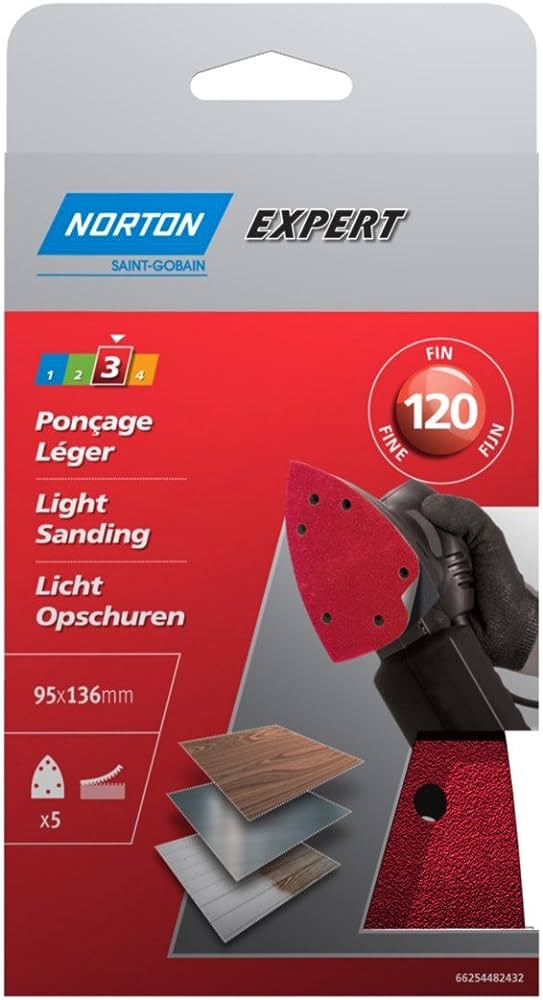 5 Patins auto agrippants Expert 120 95x136mm - NORTON