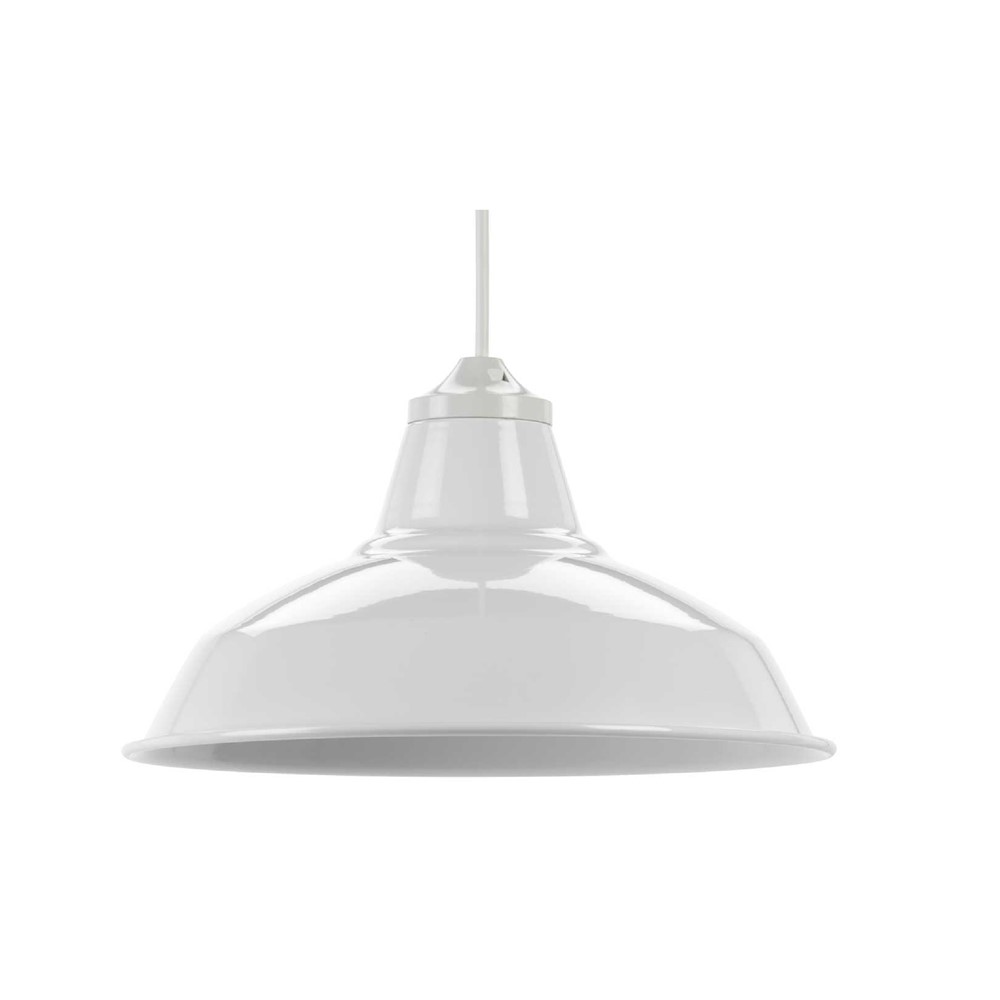 Suspension Indus 13x27,5x27,5cm 60W Blanc - MATHIAS 