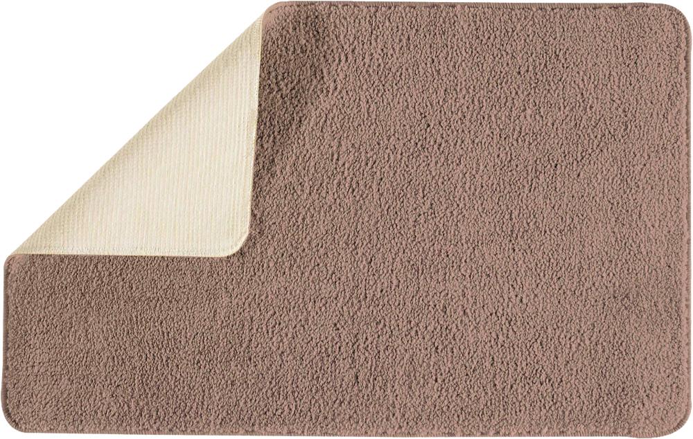 Tapis de Bain Antidérapant Polynésie Polyester 50x80cm Taupe