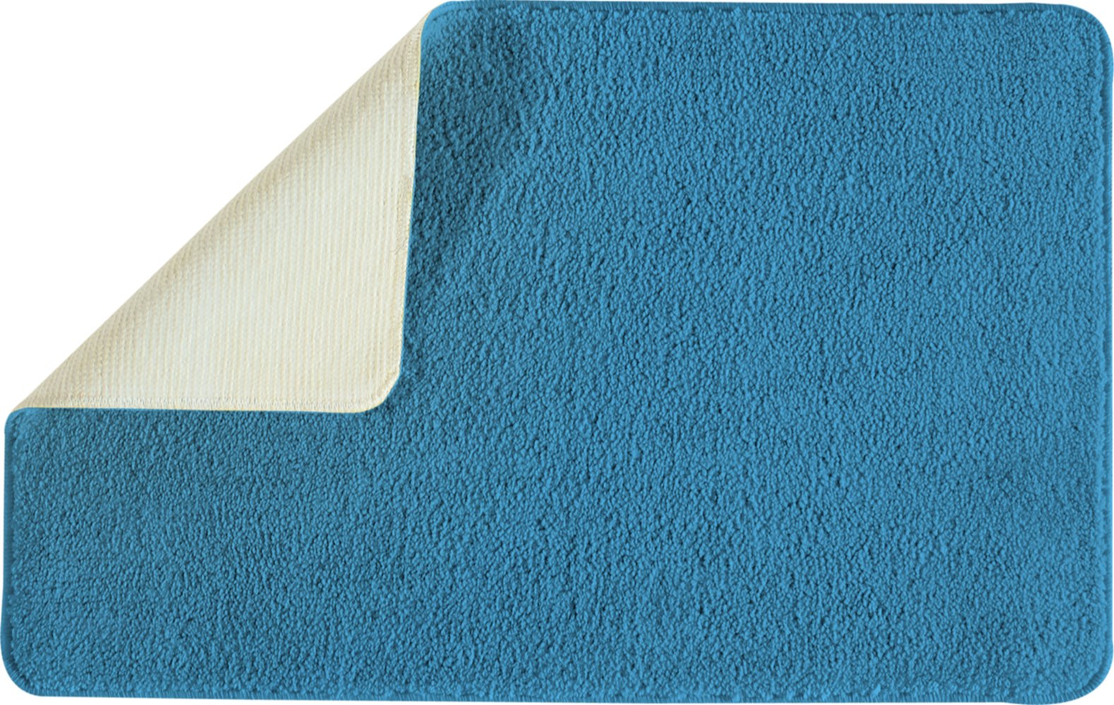 Tapis de bain fantaisie Polynésie polyester bleu 50x80cm