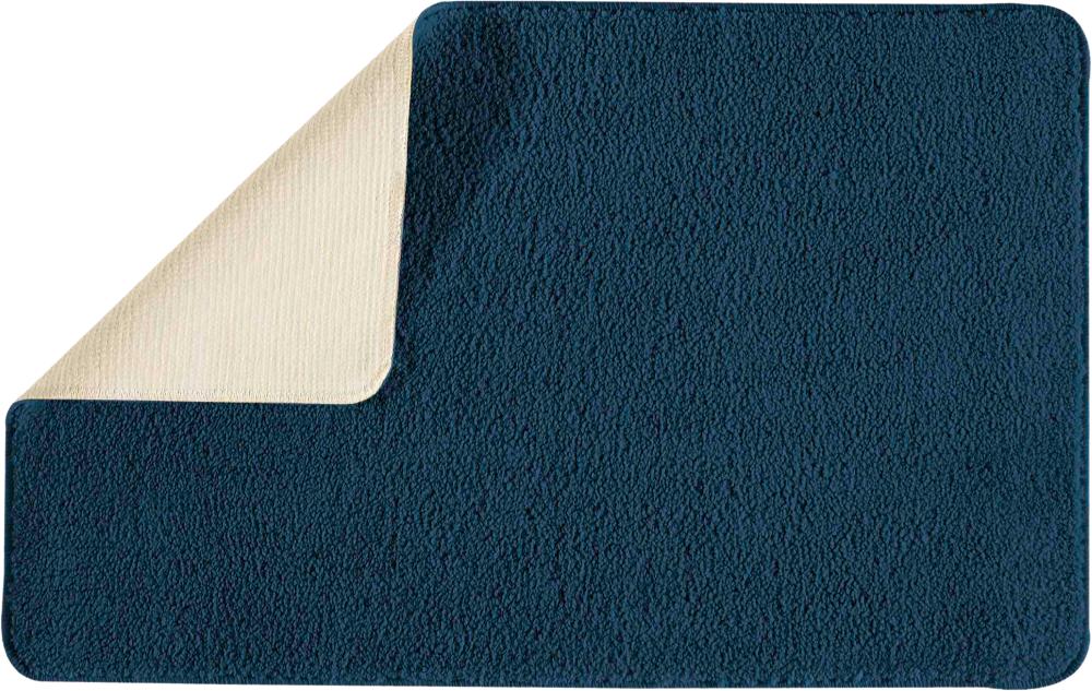 Tapis de Bain Antidérapant Polynésie Polyester 50x80cm Marine