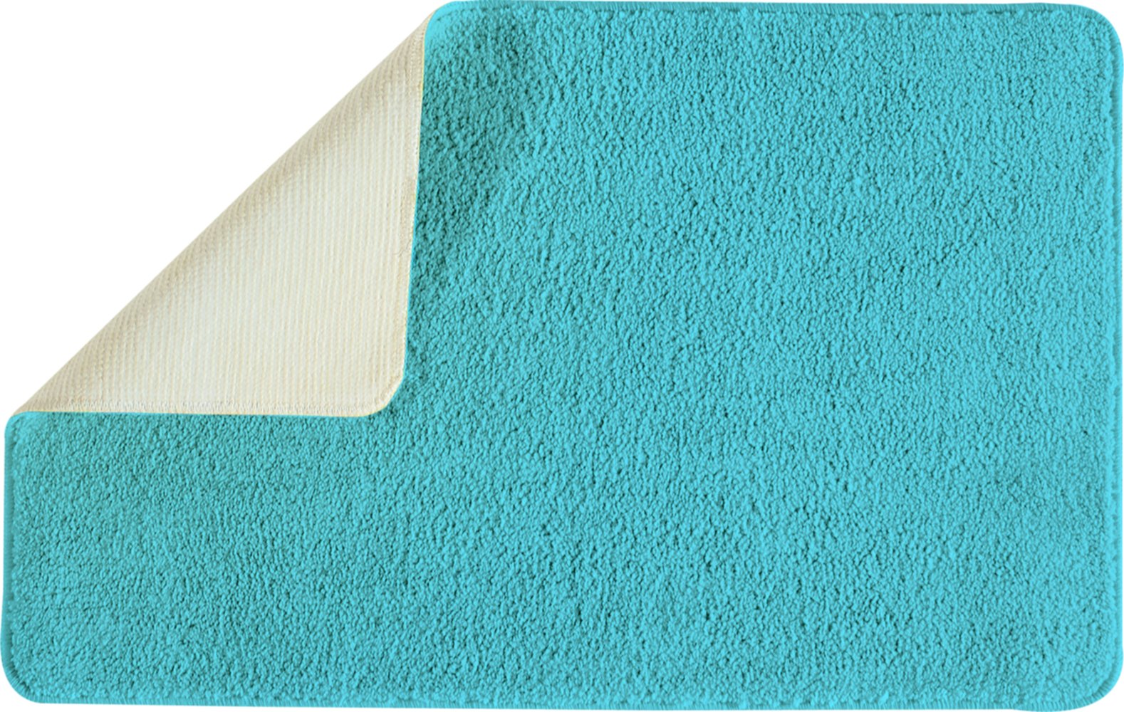 Tapis de Bain Antidérapant Polynésie Polyester 50x80cm Turquoise - GUY LEVASSEUR