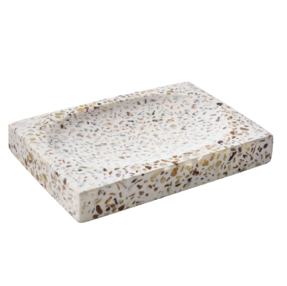 Porte-savon Terrazzo blanc