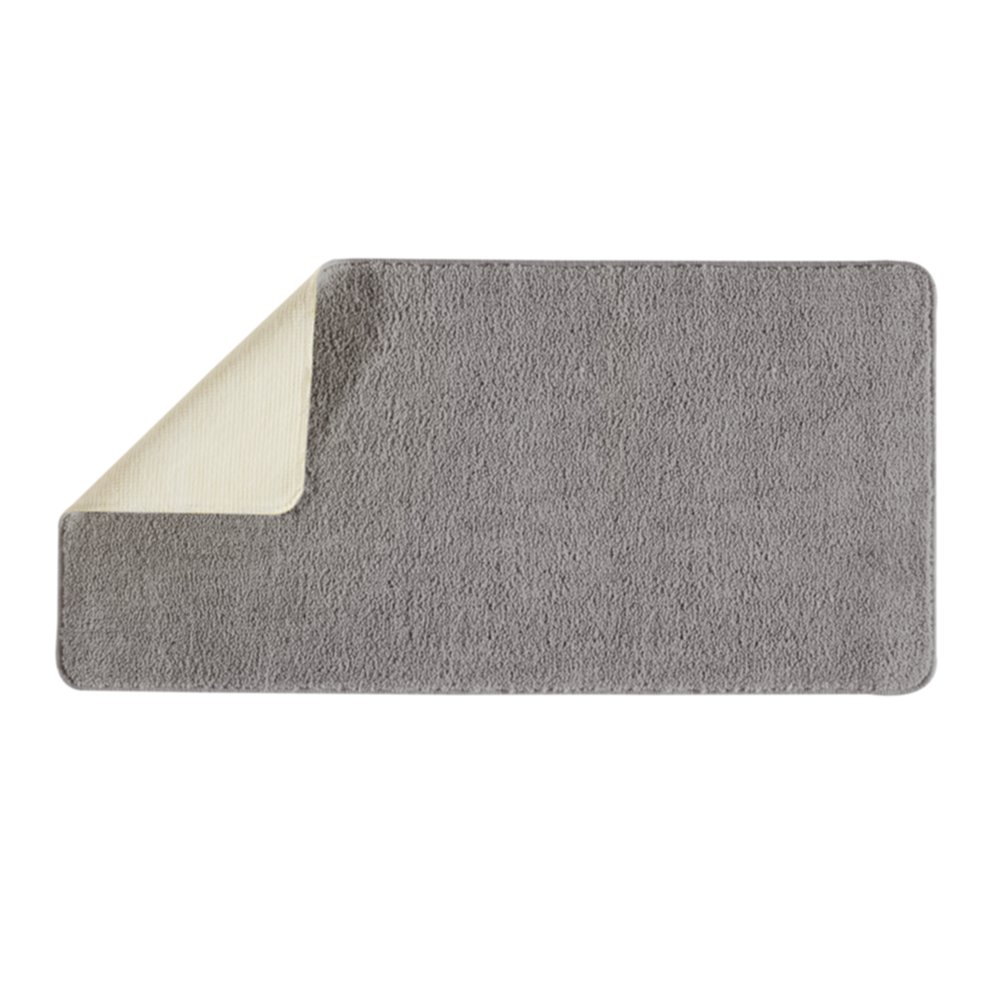 Tapis de Bain Antidérapant Polynésie Polyester 60x120cm Gris - GUY LEVASSEUR