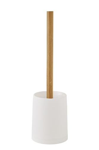 Brosse WC blanche et bambou, Prima - GUY LEVASSEUR 