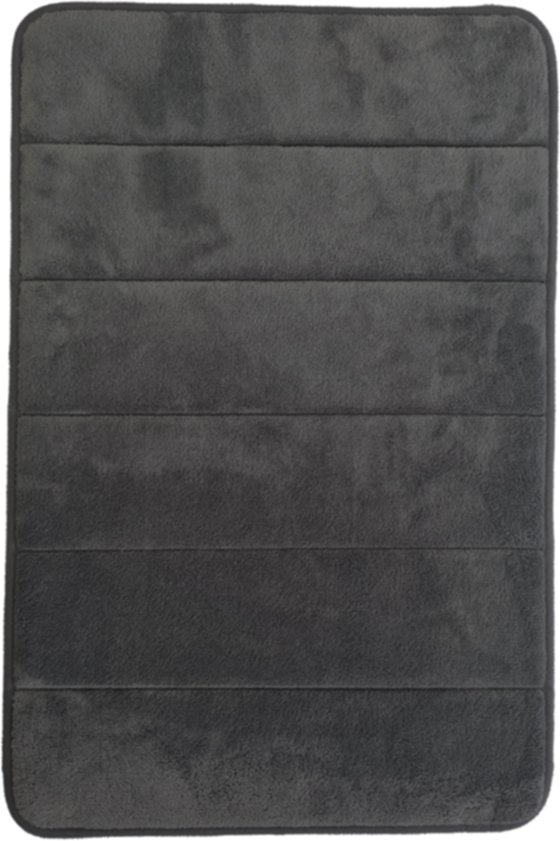 Tapis salle de bain Hector 50x70cm anthracite  