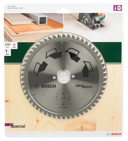 Lame circulaire spécial 190x2x30MM 54D - BOSCH