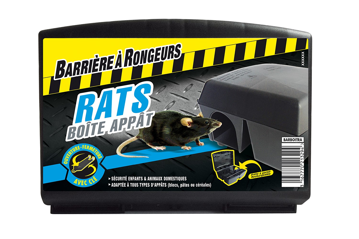 Boîte appât Rats - 1 boîte d'appâtage