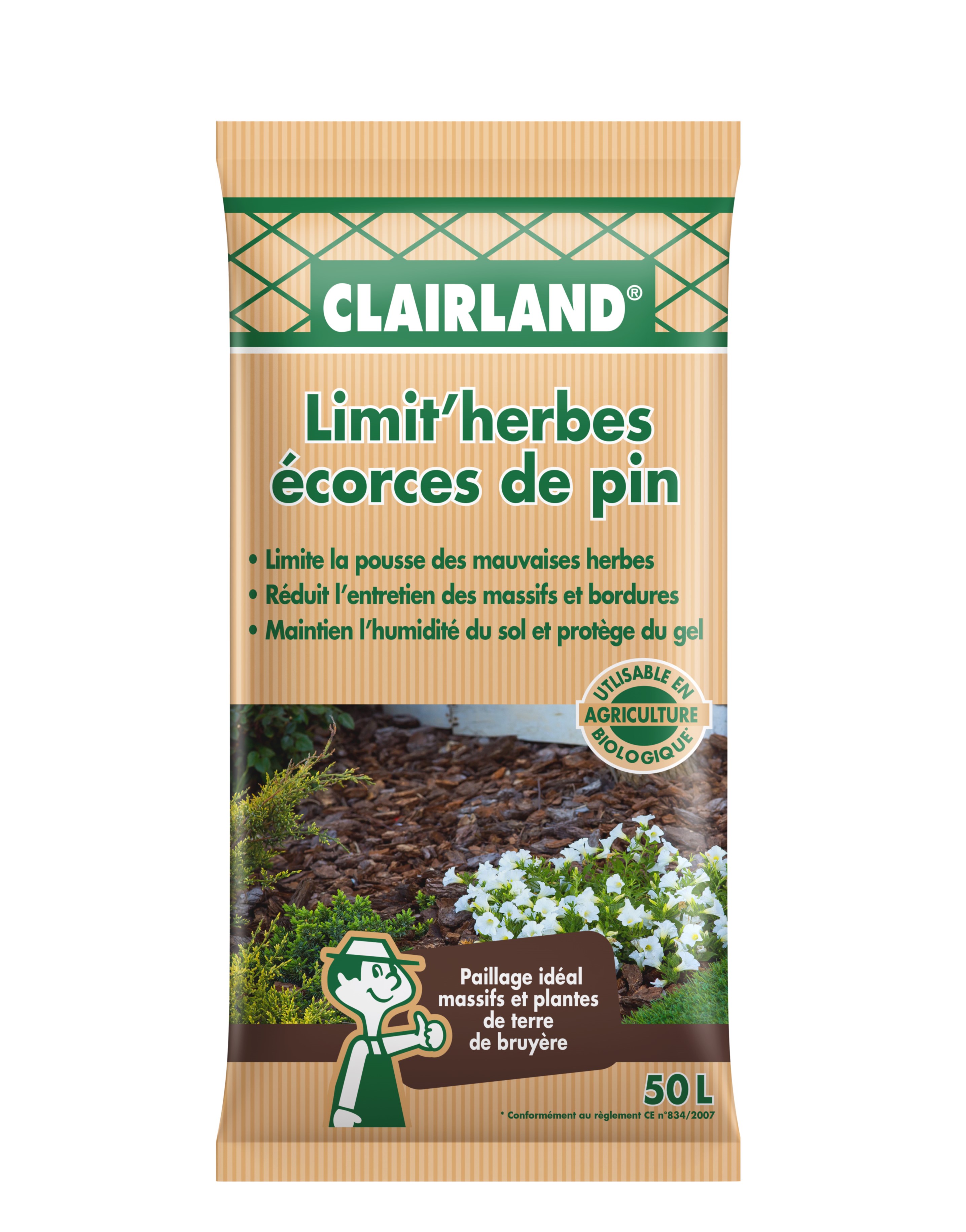 Paillage Ecorces de pin 50L - COMPO