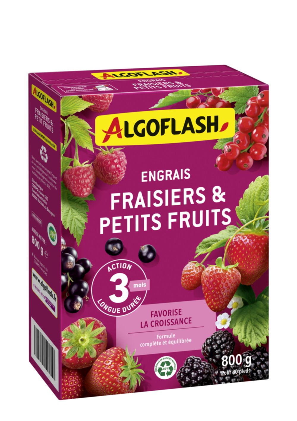 Engrais Fraises et Petits Fruits Action prolongée 800gr - ALGOFLASH