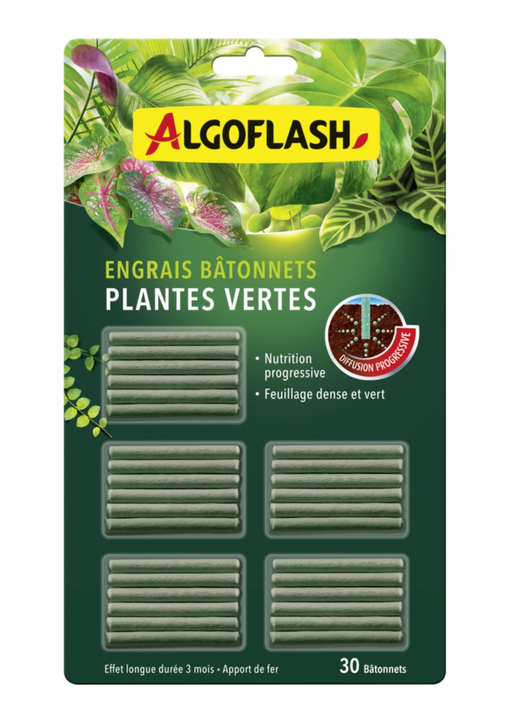 30 Engrais Bâtonnets plantes vertes - ALGOFLASH