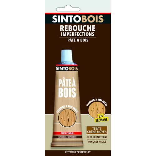 Rebouche imperfection pate bois solv chêne moyen 80g