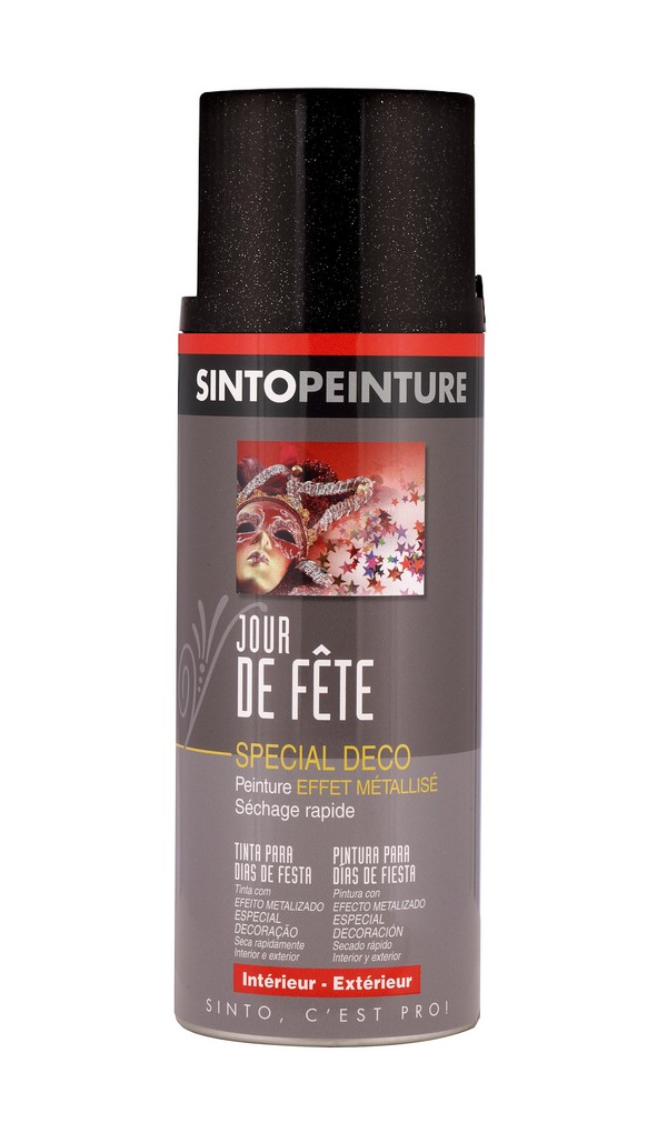 Peinture spécial jour de fête 400ml noir métallisé