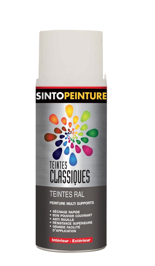 Peinture aérosol 400ml classique blanc satiné