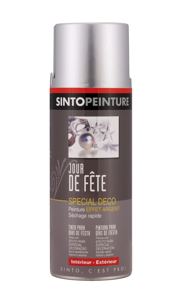 Peinture spécial jour de fête 400ml argent- SINTO