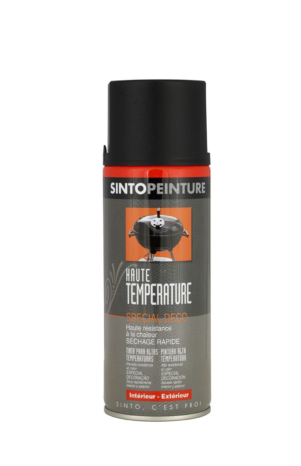 Peinture aérosol haute température 400ml noir