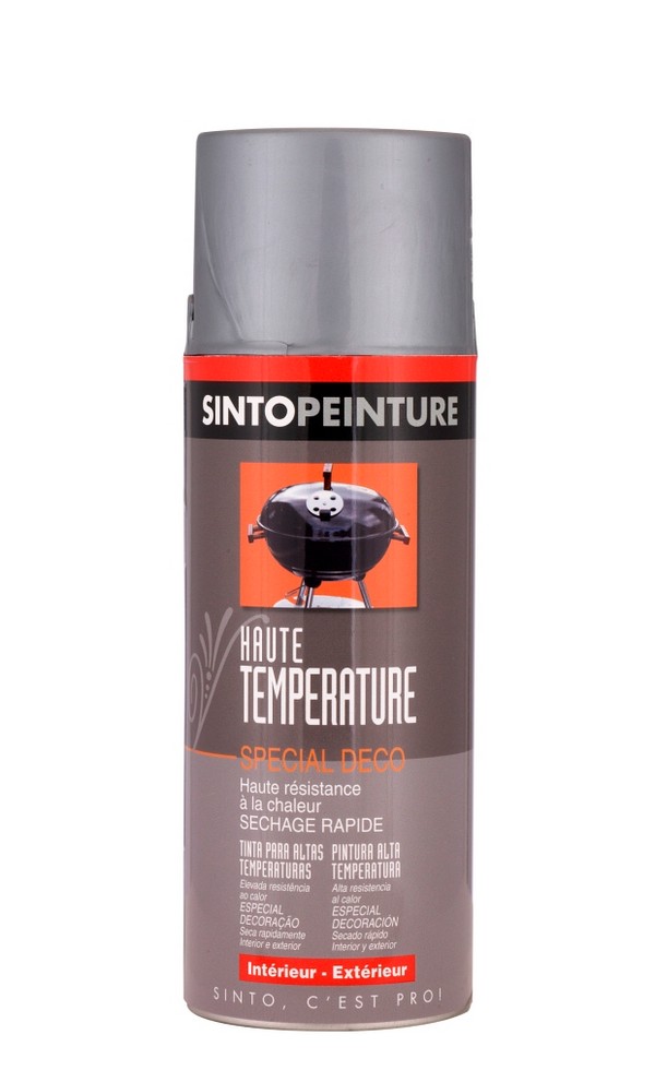 Peinture aérosol haute température 400ml aluminium