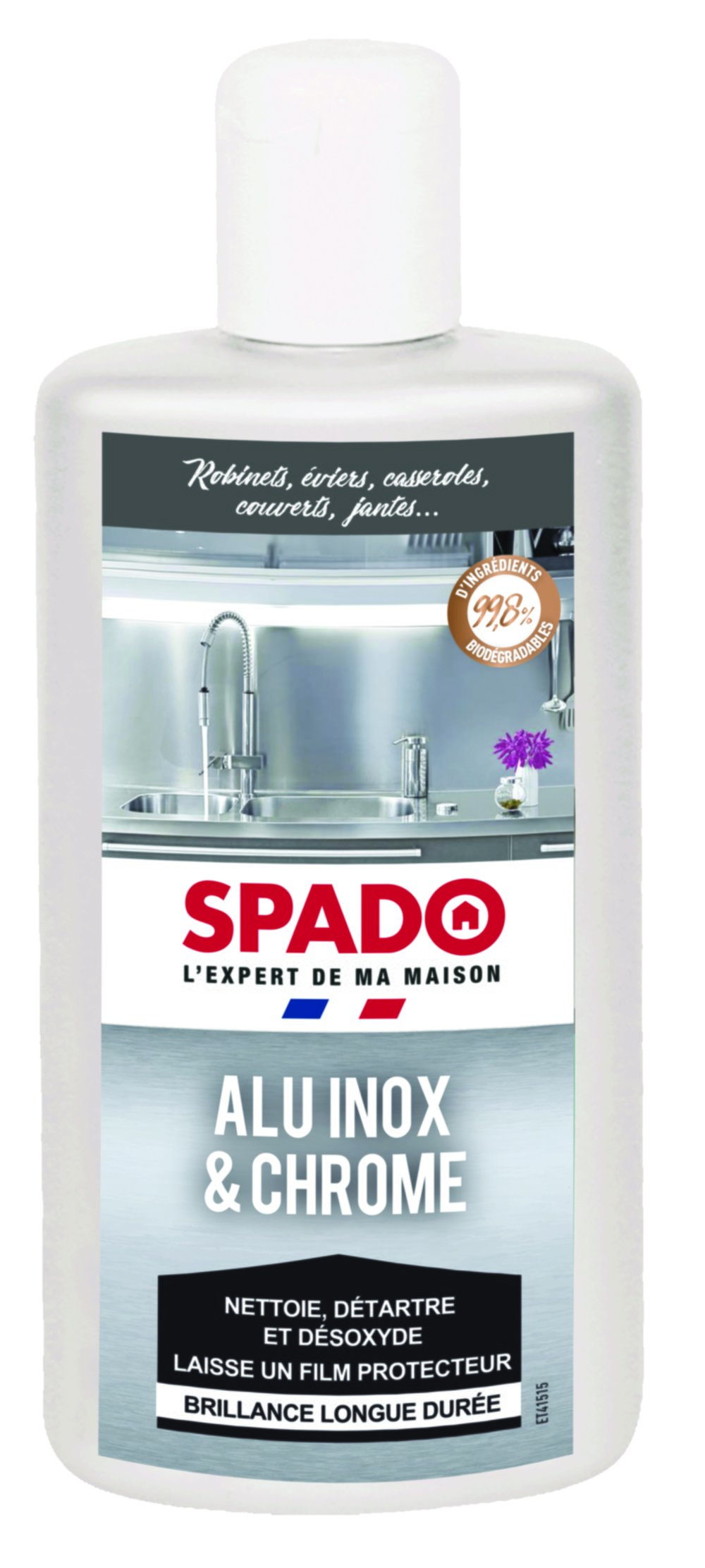 Nettoyant alu inox chrome 250 mL - SPADO