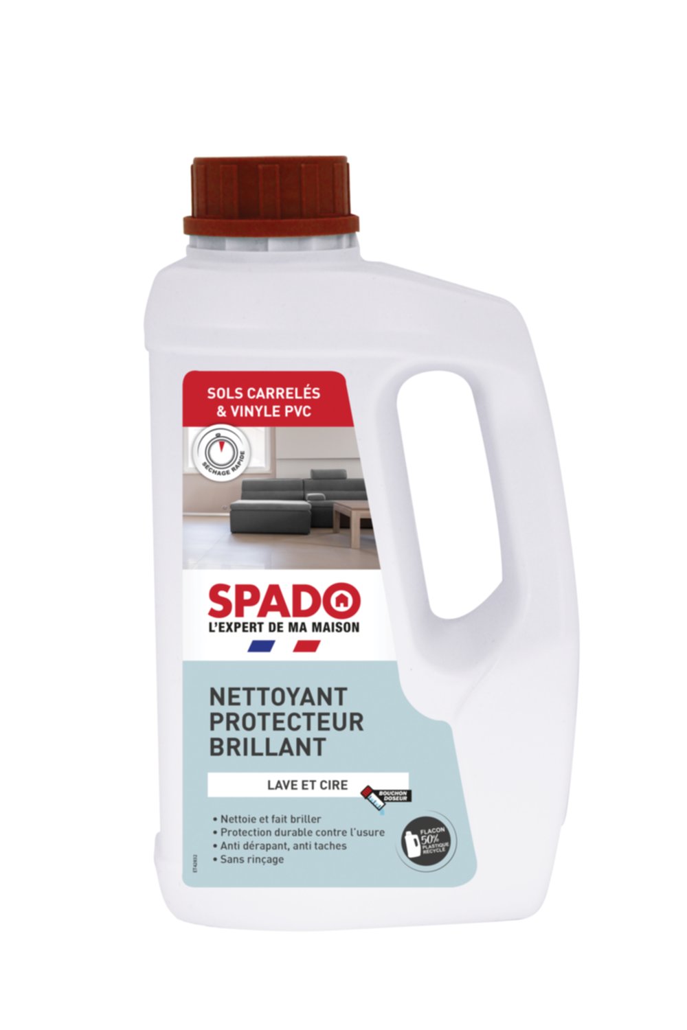 Nettoyant protecteur brillant sols carrelés & vinyle PVC 1 L - SPADO