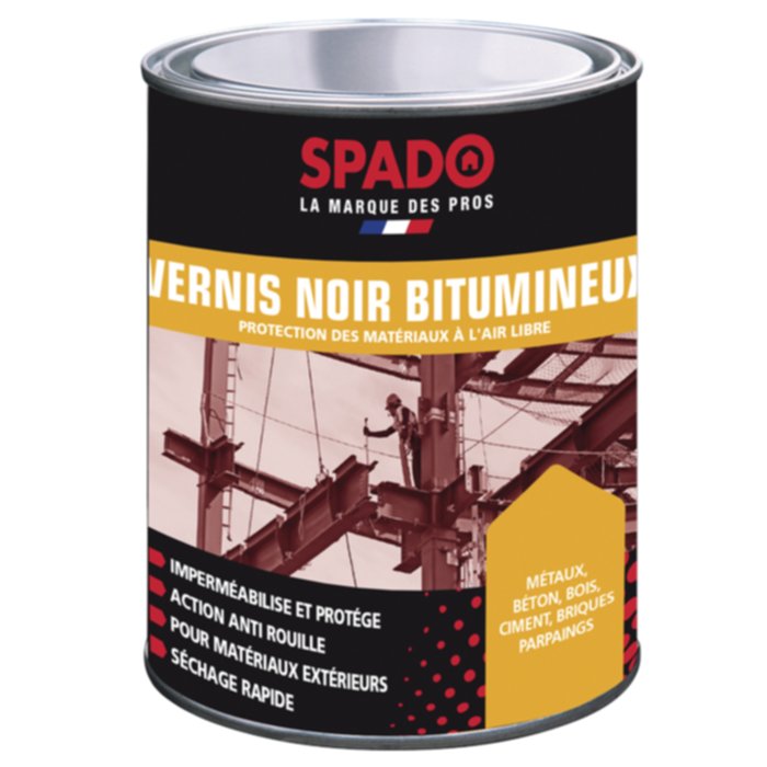 Vernis noir bitumineux 1 L - SPADO