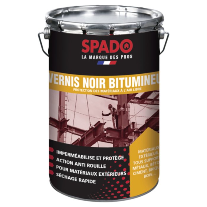 Vernis noir bitumineux 4 L - SPADO