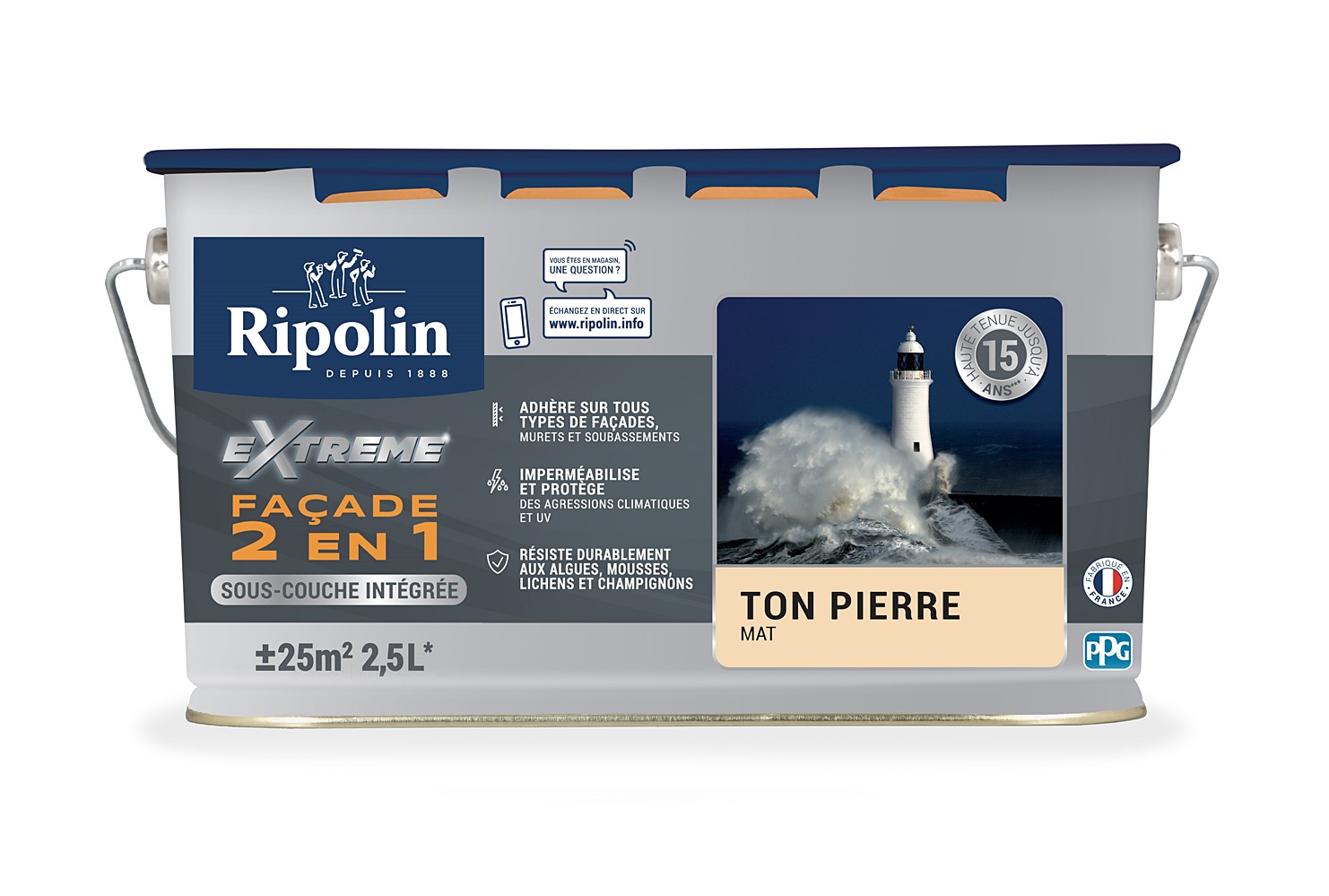 Protection Extreme Facade Ton Pierre Mat 2,5L RIPOLIN