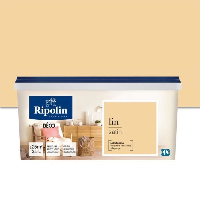 Peinture Esprit Déco multisupport lin 2,5L - RIPOLIN