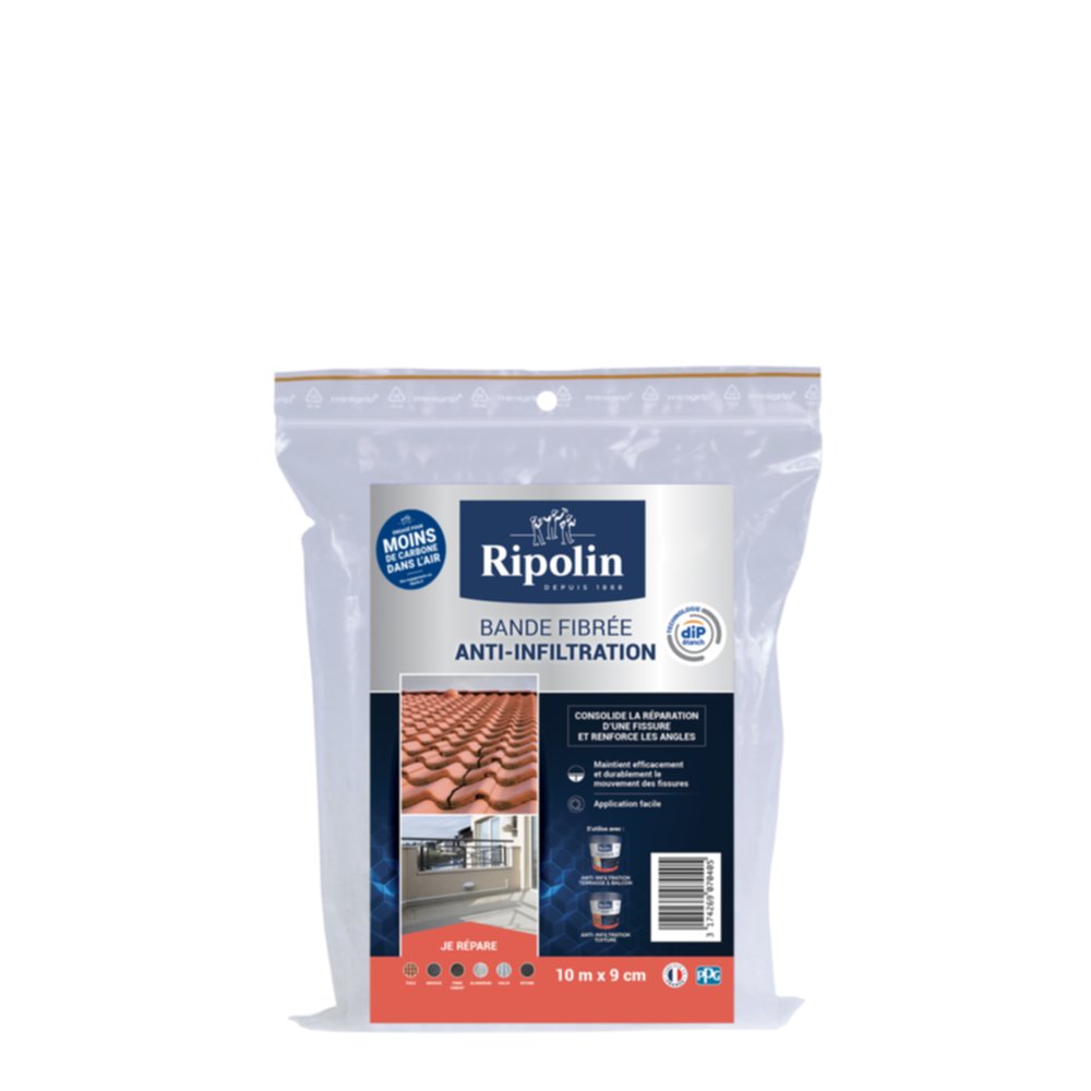 Bande fibrée anti-filtration 10 m x 9 cm - RIPOLIN