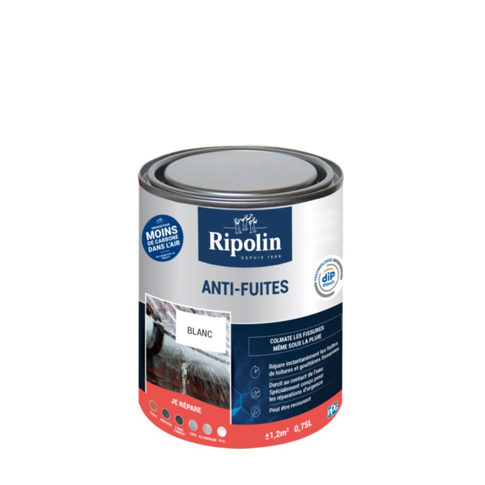 Traitement étanchéité Anti-fuites 0,75L Blanc - RIPOLIN - RIPOLIN