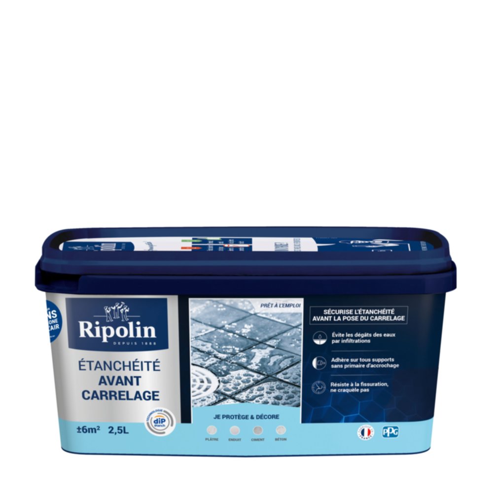 Étanchéité avant carrelage blanc 2,5 L - RIPOLIN