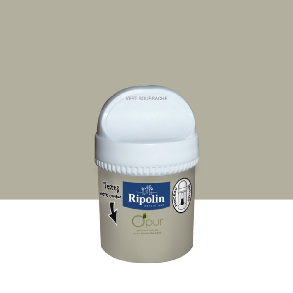 Testeur de peinture O'Pur Satiné Vert Bourrache 0,075L - RIPOLIN