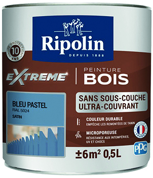 Peinture bois extrême 2,5 l bleu pastel satin