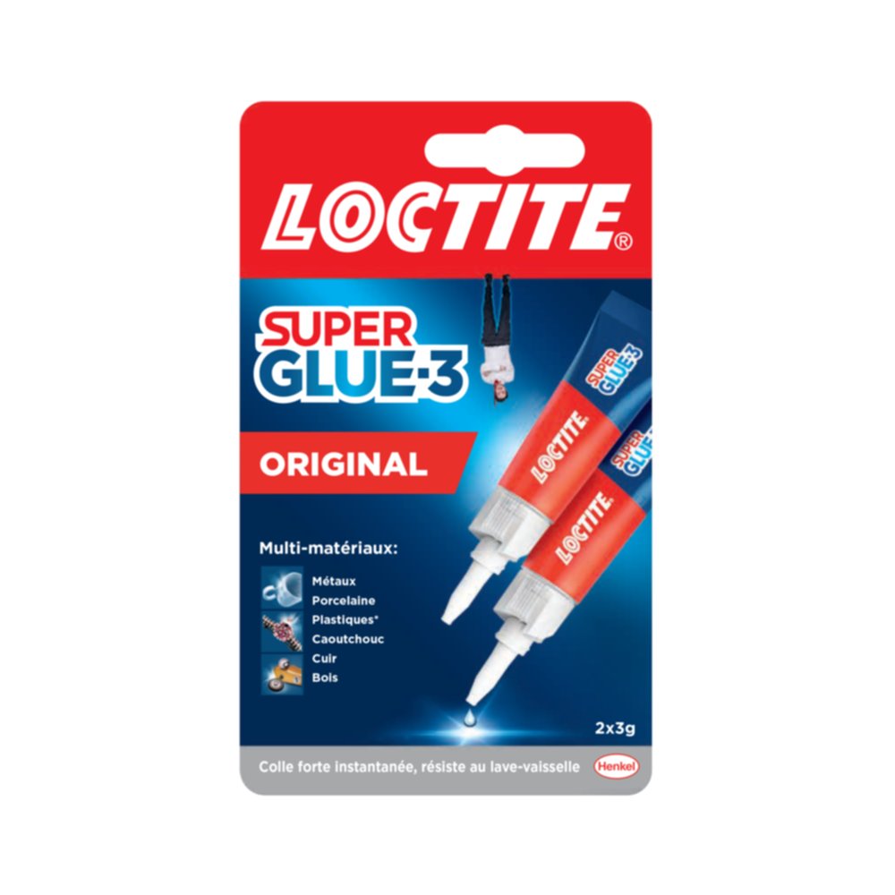 Set de 2 colles Super Glue-3 Original 3 g - LOCTITE