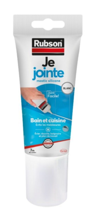 Mastic sanitaire joint blanc tube 150 mL - RUBSON