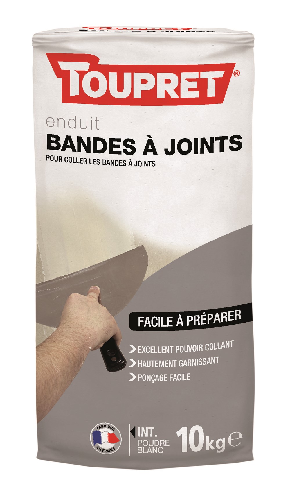 Enduit Poudre Bandes à Joints Blanc 10kg - TOUPRET 