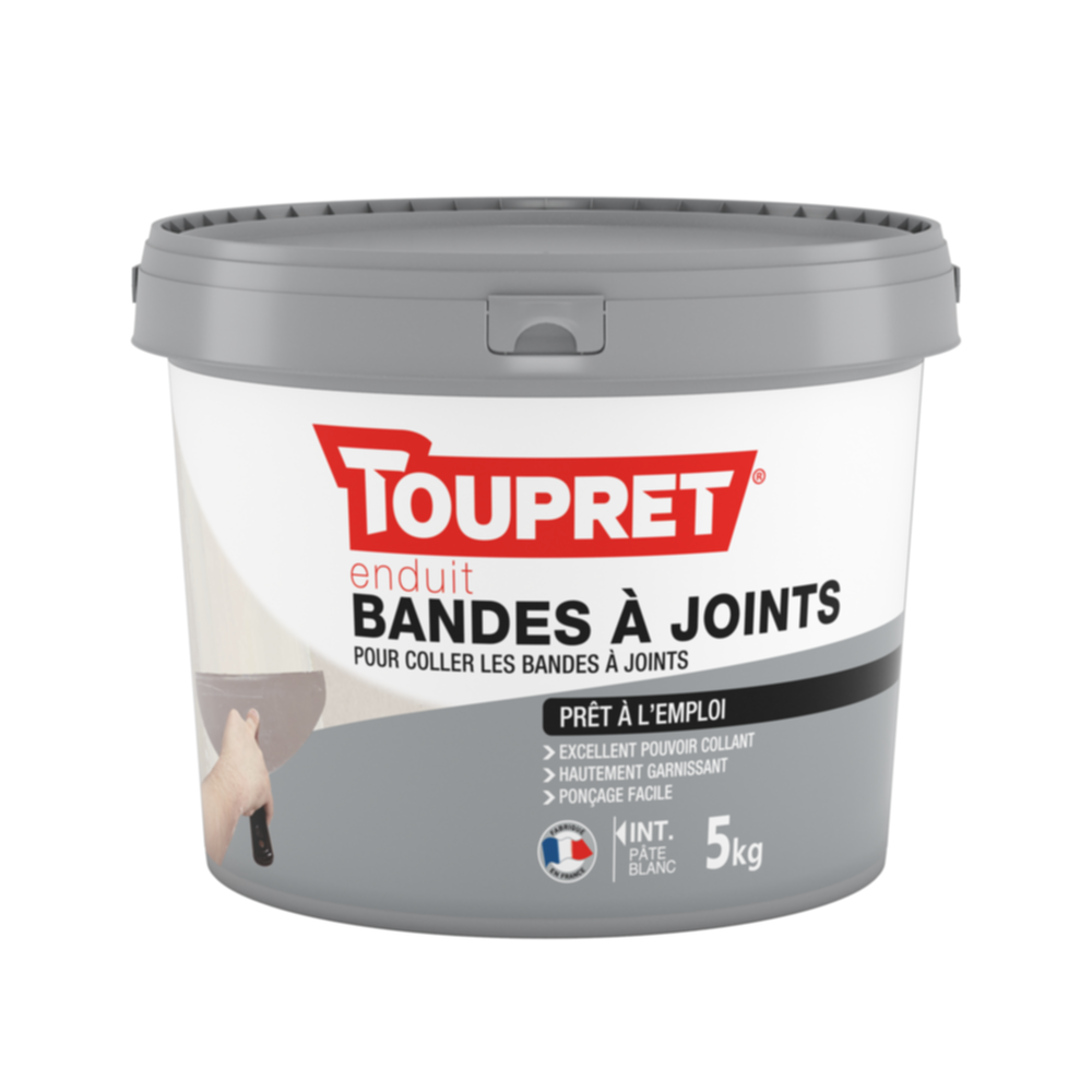 Enduit Pâte Bandes à Joints 5kg - TOUPRET 