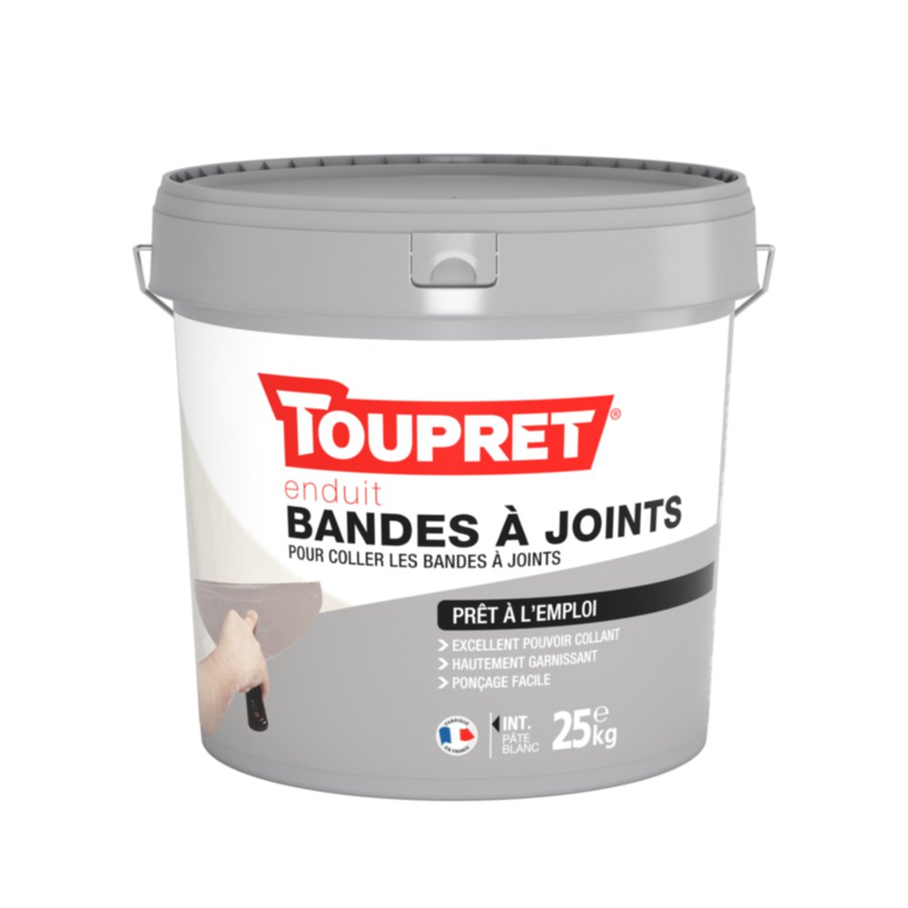 Enduit Pâte Bandes à Joints 25kg - TOUPRET 