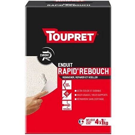 Enduit Rapid'Rebouch poudre 4kg