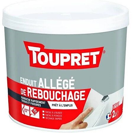 Enduit Rapid' Rebouch poudre 700 mL blanc - TOUPRET