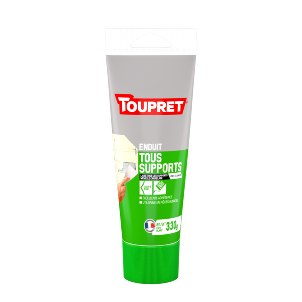 Enduit de rebouchage tous supports pâte tube 330 g blanc - TOUPRET